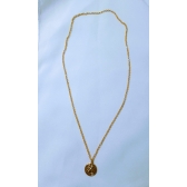 Pingente Medalha São Jorge com Colar  Dourado