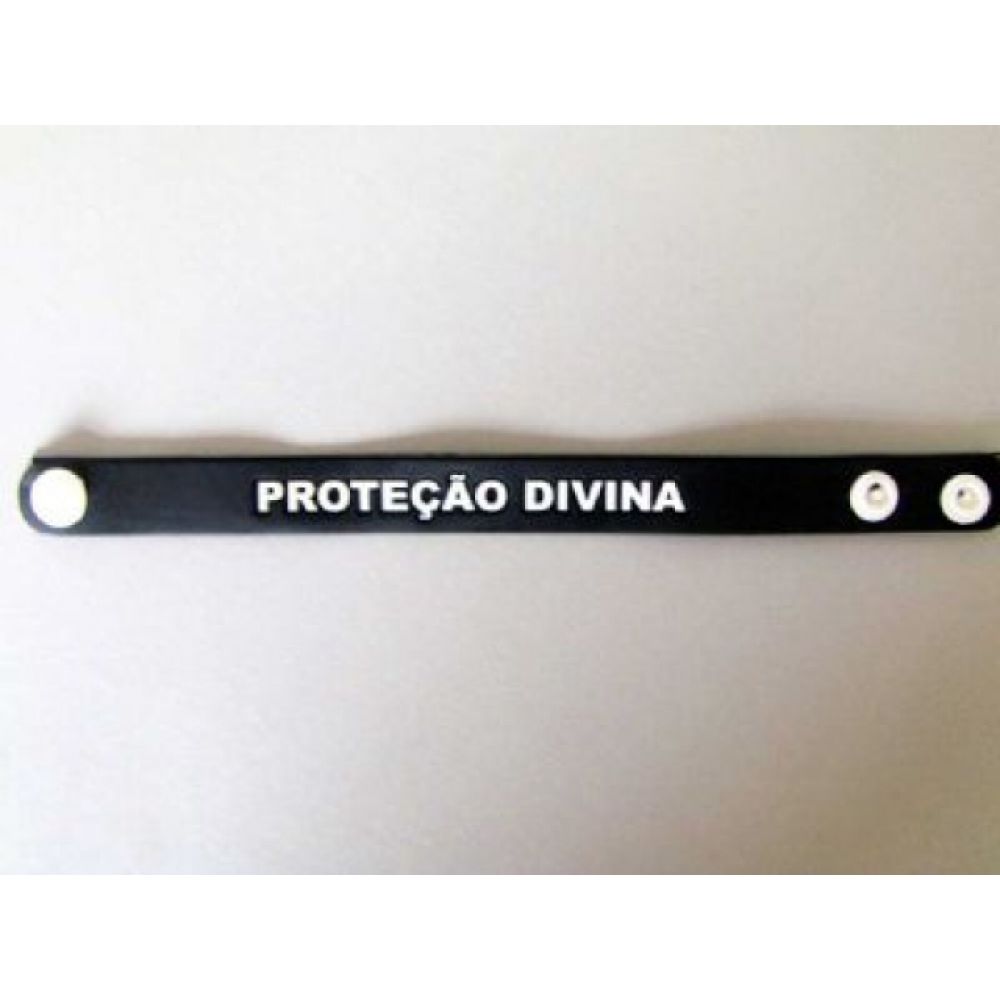 Pulseira emborrachada Proteção Divina PU 50 - 100 unidades